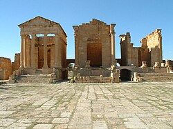 The Roman ruins of Sbeitla (Sufetula), present-day Tunisia
