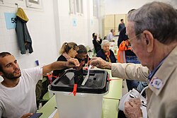 Catalans casting their votes in Barcelona during the 2017 Catalan independence referendum