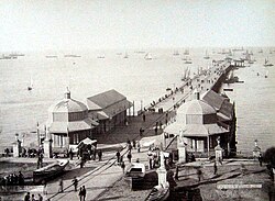 Edward Taylor's pier, a city landmark from 1855 until the docks' development.