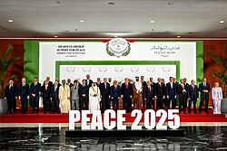 Erdoğan at the Gaza peace summit in Sharm El Sheikh, Egypt, 13 October 2025