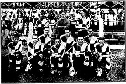 The Jamaica squad in 1936 taking on Trinidad and Tobago