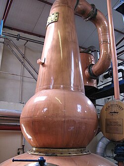 Pot still in Pulteney Distillery