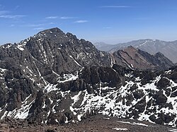 Toubkal, the highest peak in Northern Africa, at 4,167 m (13,671 ft)
