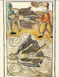 Moctezuma dead in the waters of the grand canal