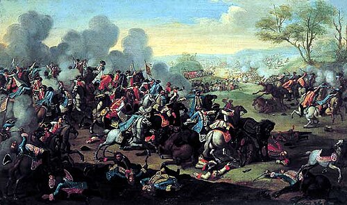 The Battle of Kolín in 1757 in Bohemia (the site is now in the Czech Republic)