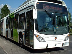 Transantiago bus, with original color scheme (2005–2012)