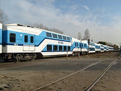 Double decker carriages made by Emprendimientos Ferroviarios for TBA.