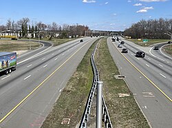 I-295 northbound at the Route 73 interchange in Mount Laurel