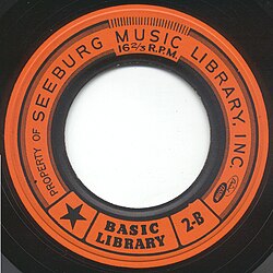 1959 Seeburg 16 rpm record (label only)