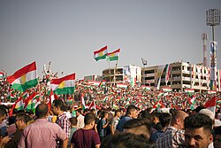 Pro-independence rally in Erbil in September 2017