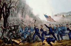 Depiction of the Battle of Mill Springs, which took place on January 19, 1862