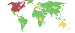 UN observer state status voting results: In favour Against Abstentions Absent Non-members