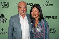 Jeffrey Lurie and Tina Lai at the 2025 New York Film Festival for Is This Thing On?