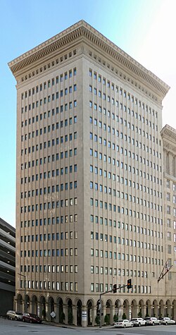 Texas Company Building at 1111 Rusk St. in Houston. The company moved to larger facilities in 1989