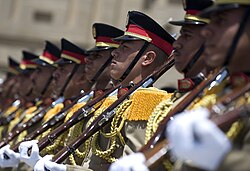 Egyptian honour guard soldiers in 2009