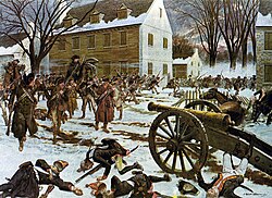 The Battle of Trenton, fought in New Jersey in December 1776 following Washington's covert crossing of the Delaware during the night of December 25, 1776, represented an inspiring victory for Washington's Continental Army and began to turn the Revolutionary War in the Americans' favor.