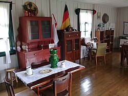 House with elements of people from different countries, including Russians and Germans, in Carambeí, south of the country, a city of Dutch majority