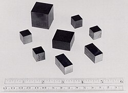 Cuboids of uranium produced during the Manhattan Project