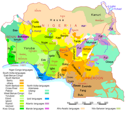 Map of the region's indigenous languages