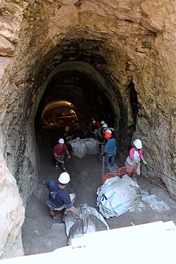 June 3, 2011, ongoing works to clear the Bronze Age water system at Gezer, originally excavated by Macalister.