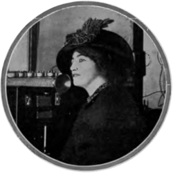 One of the earliest radio broadcasts, French soprano Mariette Mazarin singing into Lee de Forest's arc transmitter in New York City on February 24, 1910.[3]