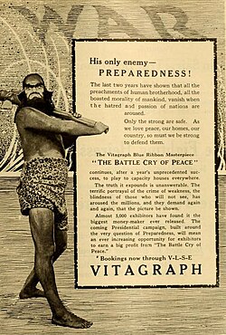 Advertisement for the film The Battle Cry of Peace