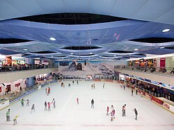 The former ice skating rink on the ground floor of the main mall, photographed in 2012