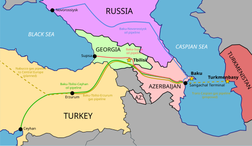 The South Caucasus Pipeline bringing natural gas through Turkey to Europe