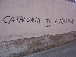Nationalist graffiti in Catalonia