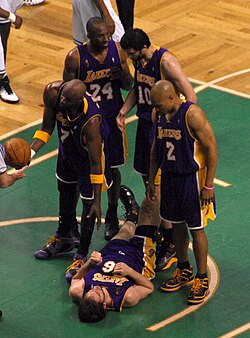 Bryant's Lakers lost to the Boston Celtics in six games during the 2008 NBA Finals