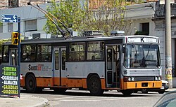 Trolleybus in the city centre