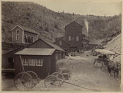 Mining factory, c. 1880–1885. Photographs of the American West, Boston Public Library