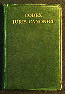 Hardcover of the 1917 Code of Canon Law