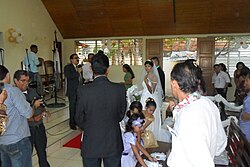 Wedding ceremony at First Baptist Church of Rivas, Baptist Convention of Nicaragua, 2011