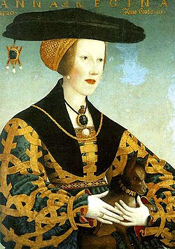 Portrait of Queen Anne of Hungary, by Maler