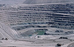 Chuquicamata, Chile, site of the largest circumference and second deepest open pit copper mine in the world