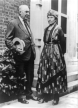 Warren and Florence Harding, c. 1922. Florence was highly protective of her husband's legacy.