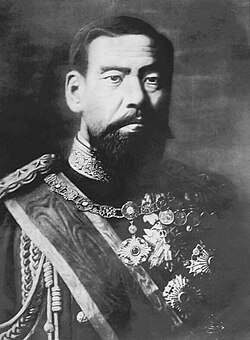 Emperor Meiji in later life. Emperor Meiji grew a large beard in his later years, which he became well-known for.