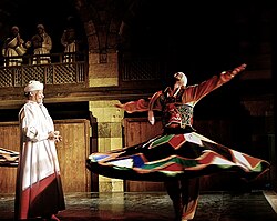 A tanoura dancer performing