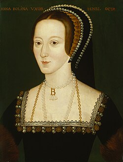 Anne Boleyn was found guilty of adultery and treason and executed in 1536. There is controversy among historians as to whether she had actually committed adultery.[28]