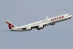 A Qatar Airways Airbus A340-600. The airline became a customer for the type in 2003.[32]