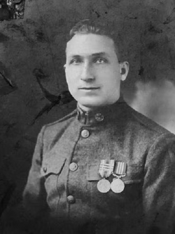 Michael Valente, recipient of the highest military decoration, the Medal of Honor, for his actions during World War I