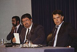 Turgut Özal and Felipe González at Moncloa Palace, September 1989.