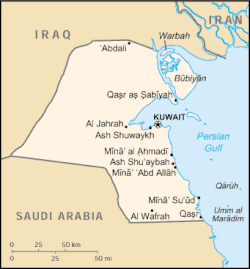 Map of Kuwait