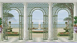 CAM designed Frescography by Rainer Maria Latzke, digitally printed on canvas