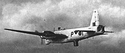 A Vickers Wellington equipped with an ASV III radar under the chin and a Leigh light under the belly