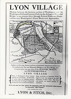 Ad of Lyon Village, c. 1923