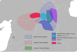 Territorial distribution of Neo-Aramaic languages in the Near East