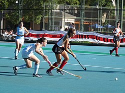 River Plate field hockey team playing Club Ciudad in 2011