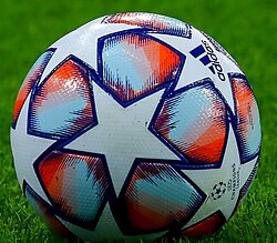 The Adidas Finale (ball in the 2020–21 season pictured) is the official match ball of the UEFA Champions League.